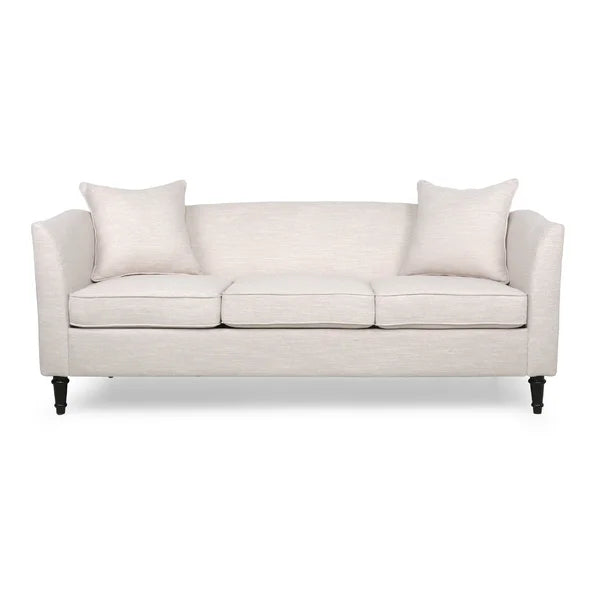 3 Seater Sofa: 74.75" Tuxedo Arm Sofa