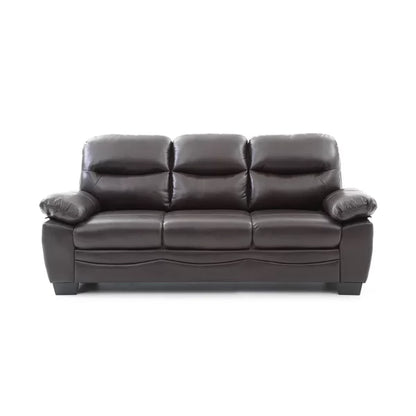 3 Seater Sofa: 78'' Vegan Leather Sofa