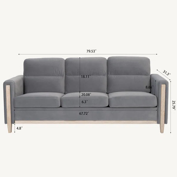 3 Seater Sofa: 79.53'' Upholstered Sofa