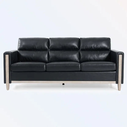 3 Seater Sofa: Sofa 79.53'' Vegan Leather Sofa