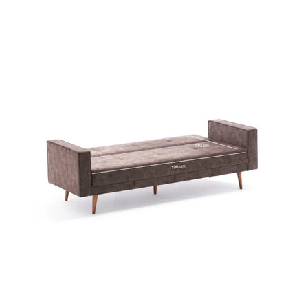 3 Seater Sofa: 84.3'' Upholstered Tufted Back Convertible Sofa