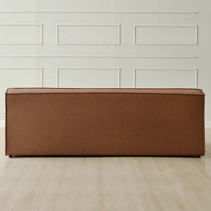 3 Seater Sofa: 86.61'' Vegan Leather Sofa