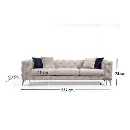 3 Seater Sofa: 93.3'' Upholstered Sofa