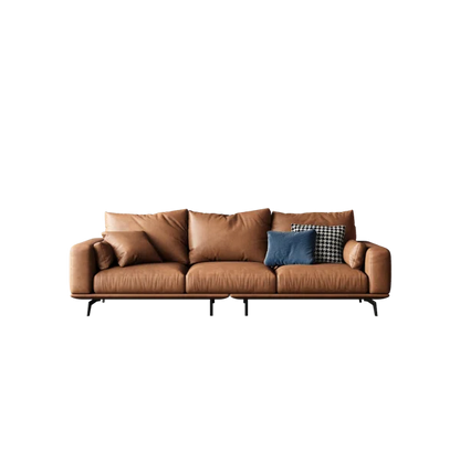 3 Seater Sofa: 94.5'' Vegan Leather Sofa