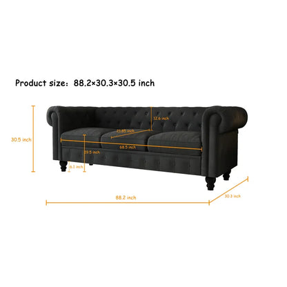 3 Seater Sofa: Anmar 88.2'' Upholstered Sofa