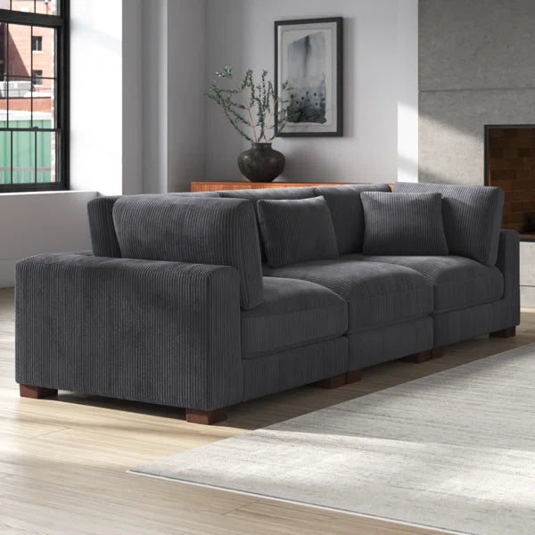 3 Seater Sofa: Assuntino 112''Upholstered Sofa