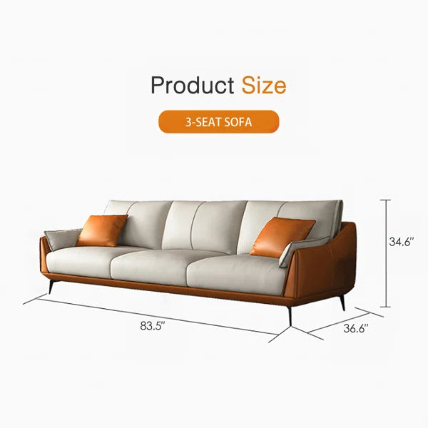 3 Seater Sofa: Dorli 83.5" Flared Arm Sofa