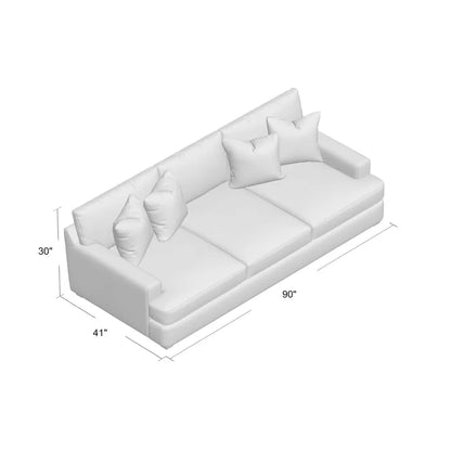 3 Seater Sofa: Emilio 90'' Upholstered Sofa