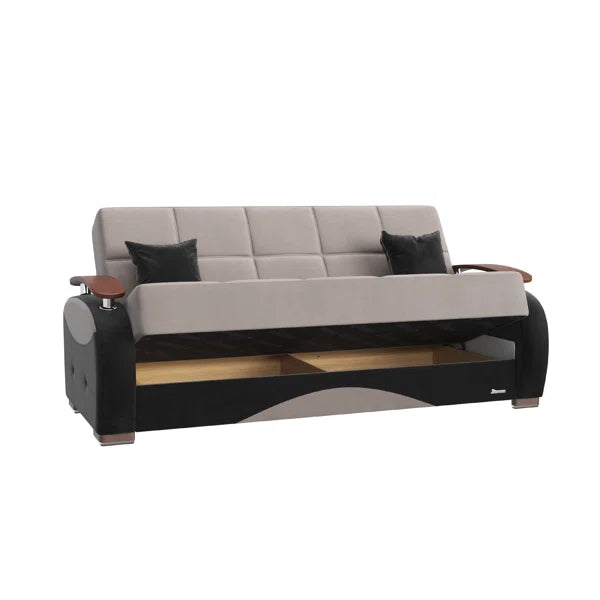 3 Seater Sofa Fabric Upholstered 3 Seater Twin 3 in 1 Sleeper