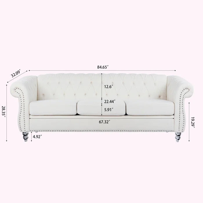 3 Seater Sofa: Jonneke 84.65'' Upholstered Sofa