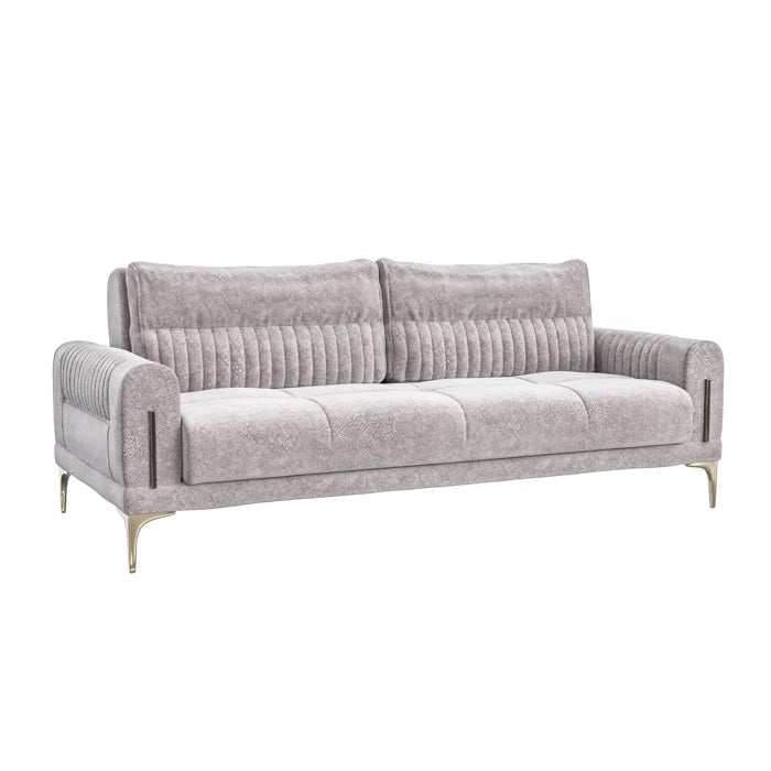 3 Seater Sofa: Moda 86.6 in. Fabric Upholstered 3-Seater Sofa