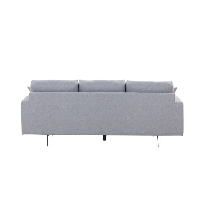 3 Seater Sofa: Modern Three Seat Sofa Couch With 2 Pillows