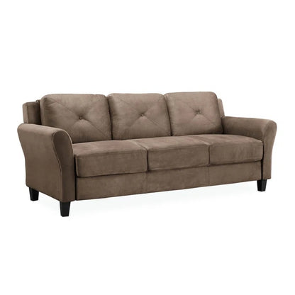 3 Seater Sofa Set: Liston 78.8" Round Arm Tufted Sofa