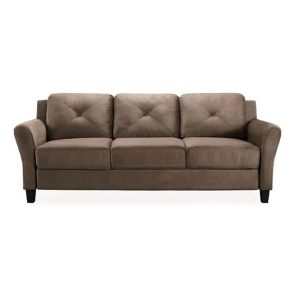 3 Seater Sofa Set: Liston 78.8" Round Arm Tufted Sofa