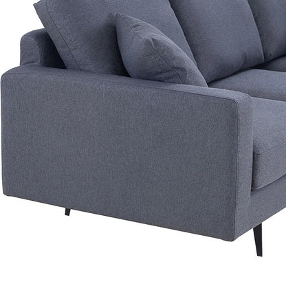 3 Seater Sofa Set: Modern Three Seat Sofa Couch With 2 Pillows_29.5" H x 87.4" W x 37.4" D