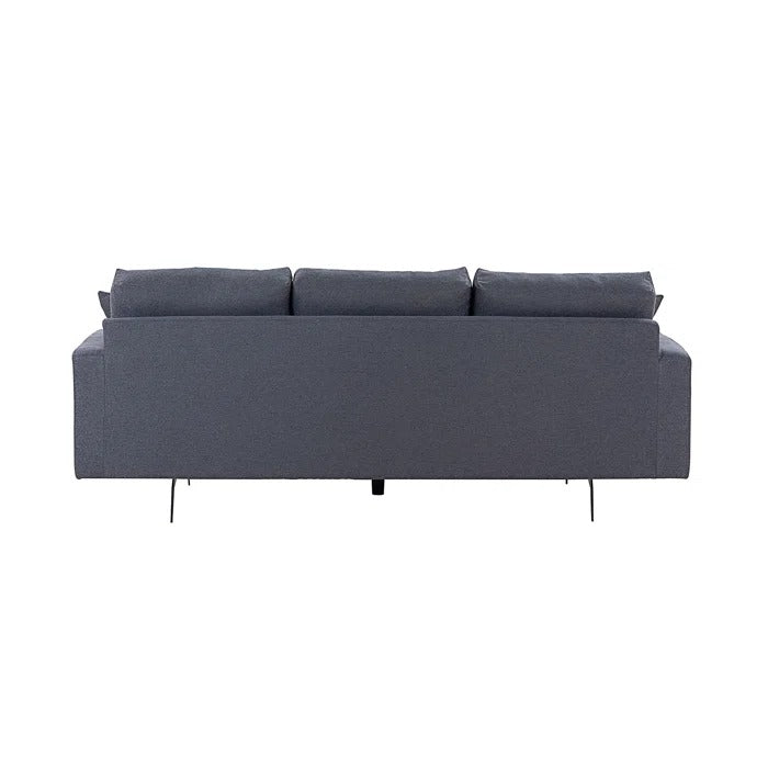 3 Seater Sofa Set: Modern Three Seat Sofa Couch With 2 Pillows_29.5" H x 87.4" W x 37.4" D