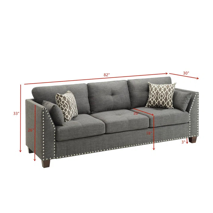 3 Seater Sofa: Tolman 82'' Upholstered Sofa