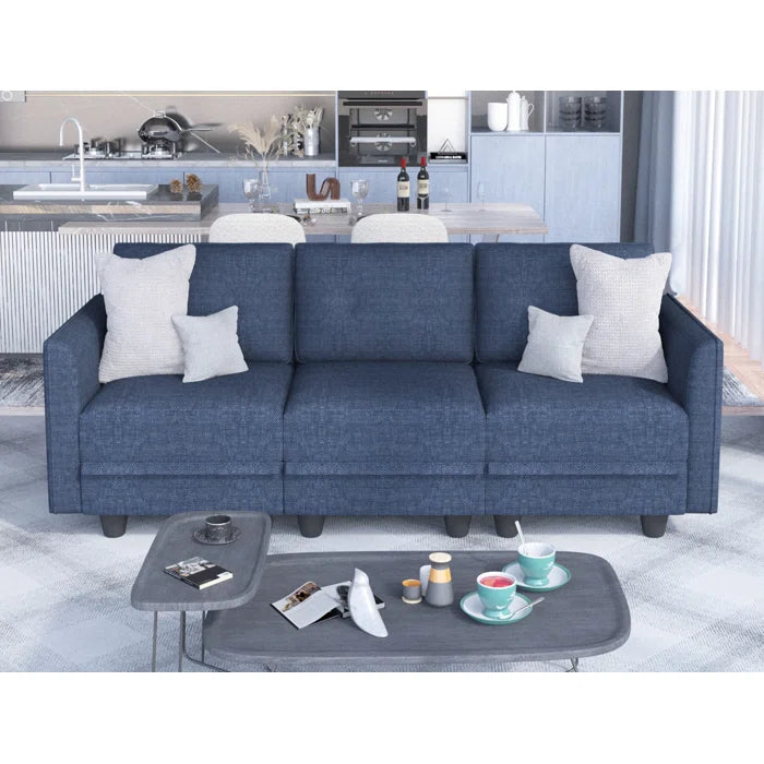 3 Seater Sofa: Tomario 85" Upholstered 3 - Seater Sofa With Storage
