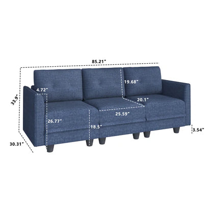 3 Seater Sofa: Tomario 85" Upholstered 3 - Seater Sofa With Storage
