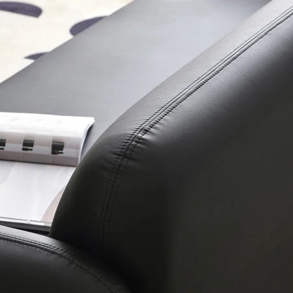 3 Seater Sofa: Trai 82.68'' Vegan Leather Sofa