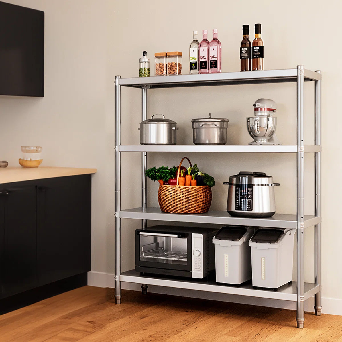 Kitchen Rack: 48'' W Stainless Steel Shelving Unit – GKW Retail