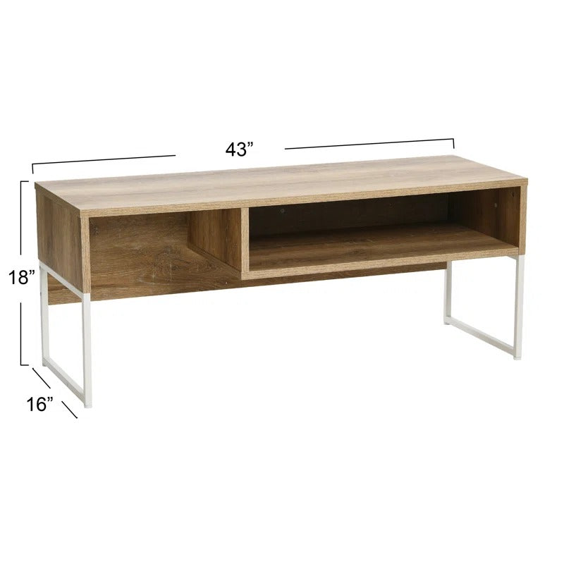 Brown/White TV Stand