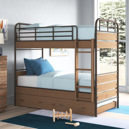 Bunk Bed: Over Twin Kids Bed with Trundle