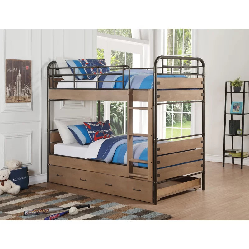 Bunk Bed: Over Twin Kids Bed with Trundle