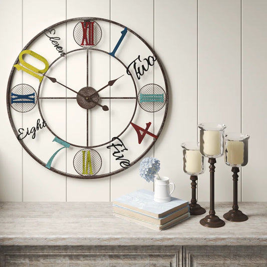 Clock: Home Decor Metal Wall Clock
