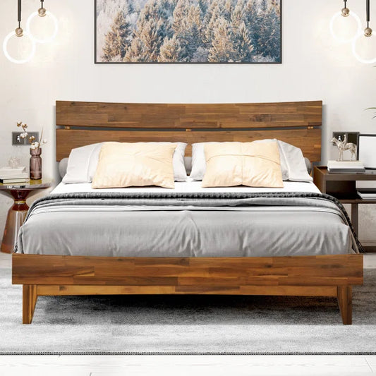 Divan Bed: Aurora Solid Wood Bed Frame with Headboard