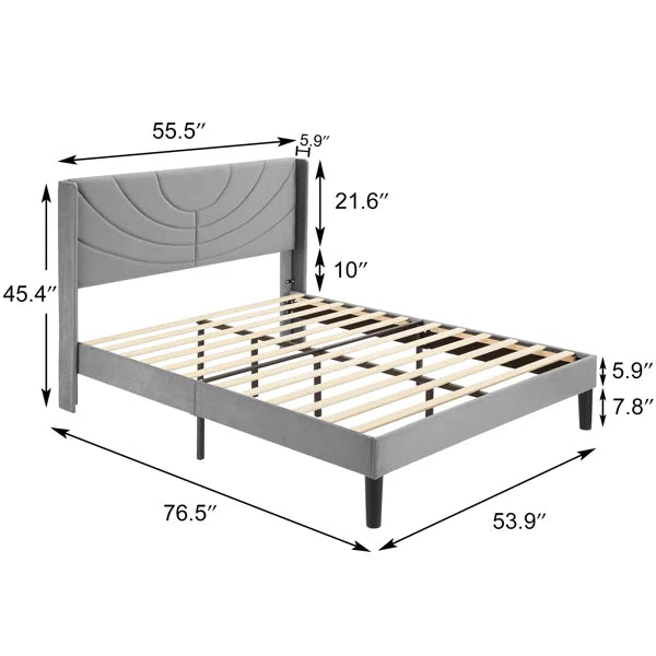 Divan Bed: Auxter Upholstered Bed