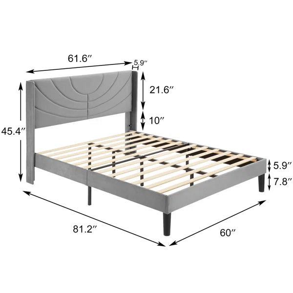 Divan Bed: Auxter Upholstered Bed