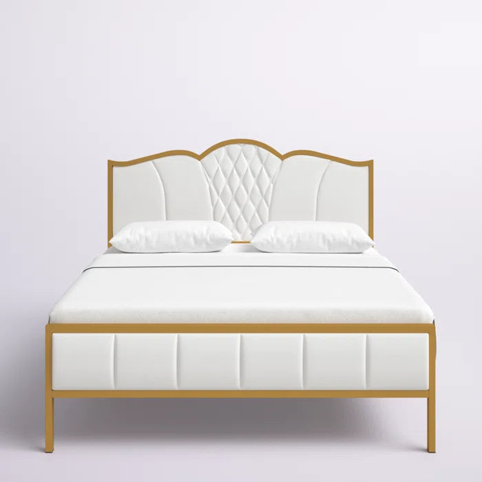 Divan Bed: Corringham Platform Bed Frame with Design Headboard