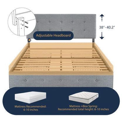 Divan Bed: Deyani Upholstered Storage Bed