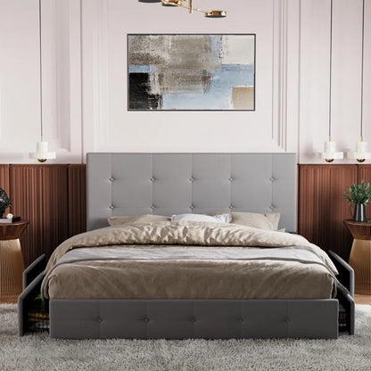 Divan Bed: Deyani Upholstered Storage Bed