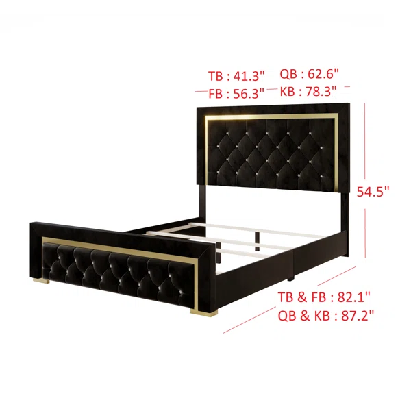 Divan Bed: Geradine Upholstered Bed