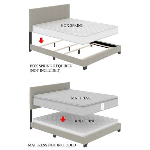 Divan Bed: Geradine Upholstered Bed