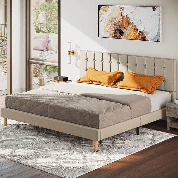 Debi upholstered platform bed frame deals