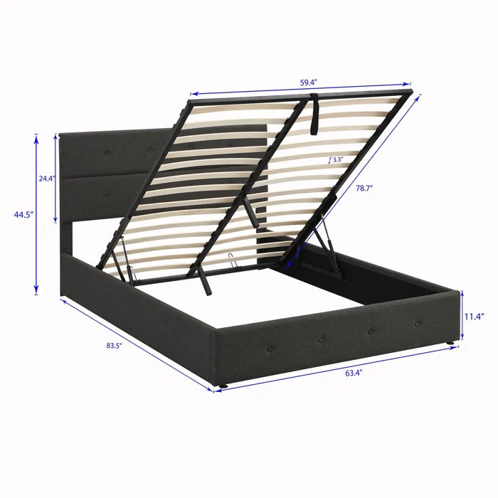 Divan Bed: Laimis Upholstered Storage Bed
