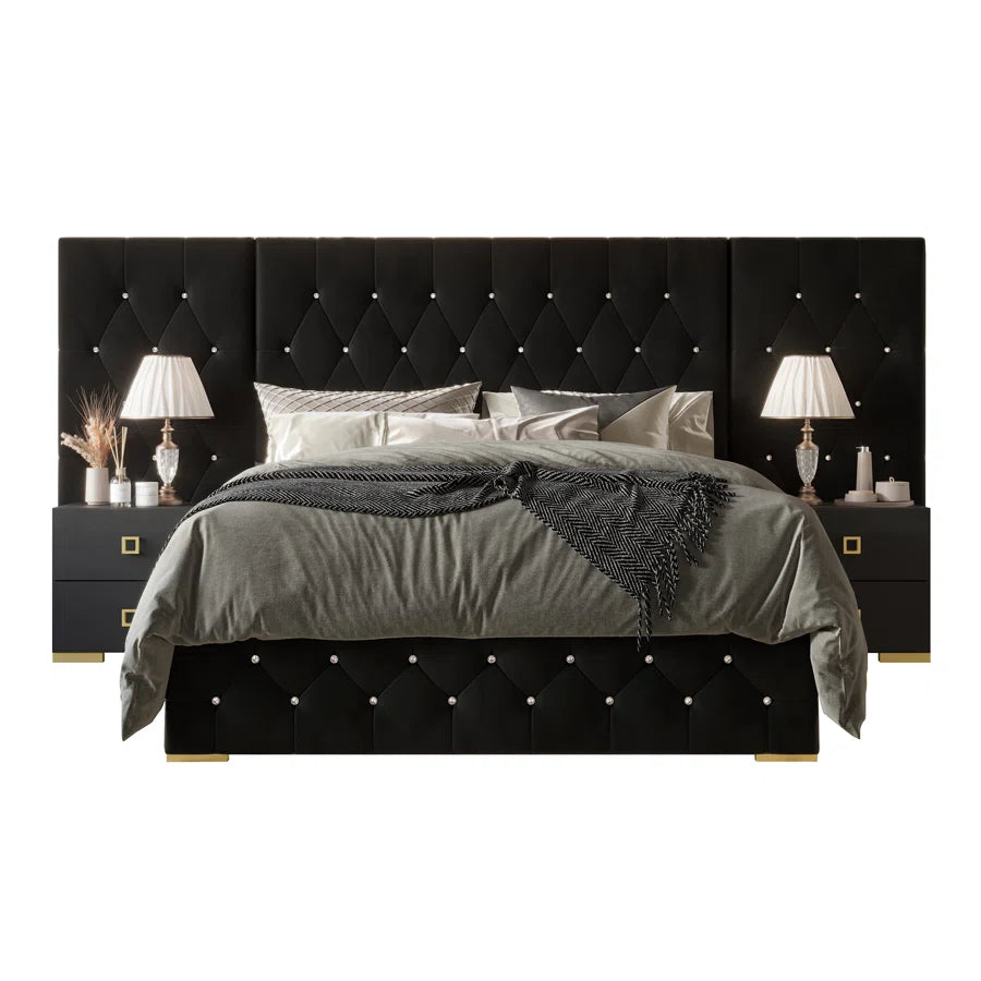 Divan Bed: Titian Upholstered Wall Panel Bed