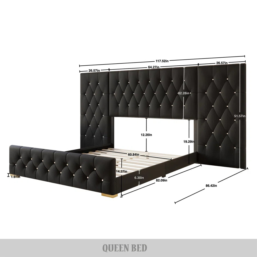 Divan Bed: Titian Upholstered Wall Panel Bed