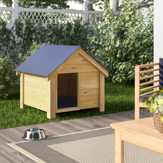 Dog House: Natural Wood Dog Kennel