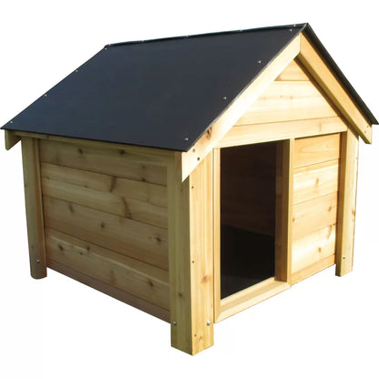 Dog House: Natural Wood Dog Kennel