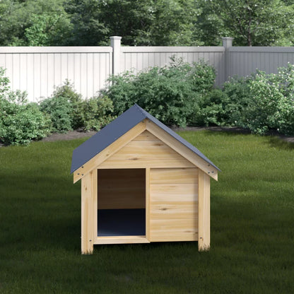 Dog House: Natural Wood Dog Kennel