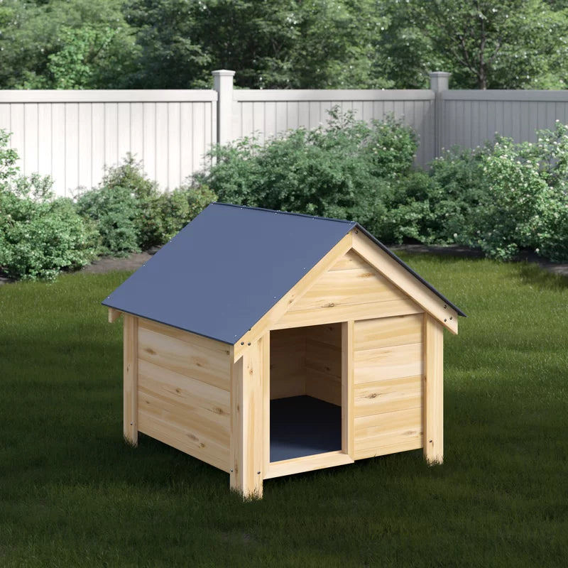 Dog House: Natural Wood Dog Kennel