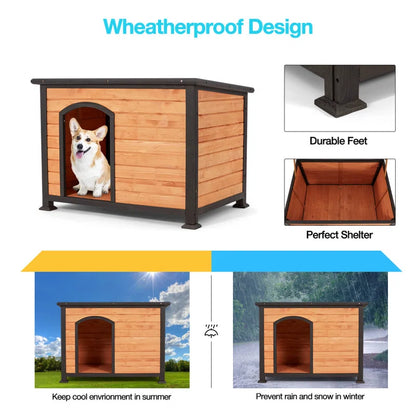Dog House: Outdoor & Indoor Wooden Dog House