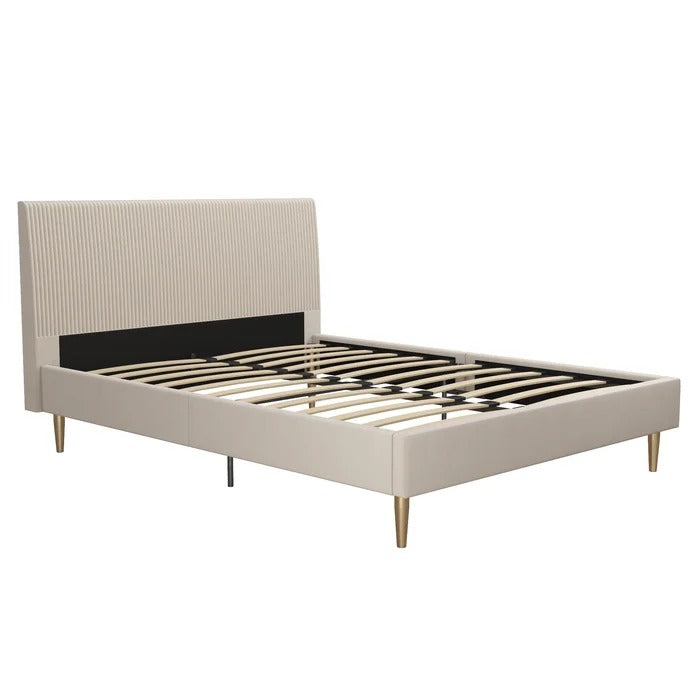 Double Bed: Sturdy Wooden Frame Bed