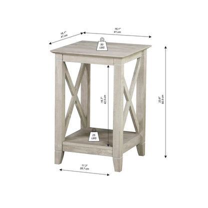 End Table: Solid Wood End Table