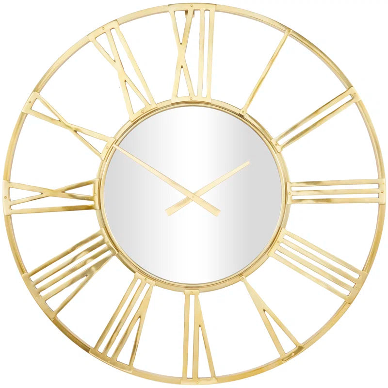 Home Decor: Metal Wall Clock Gold