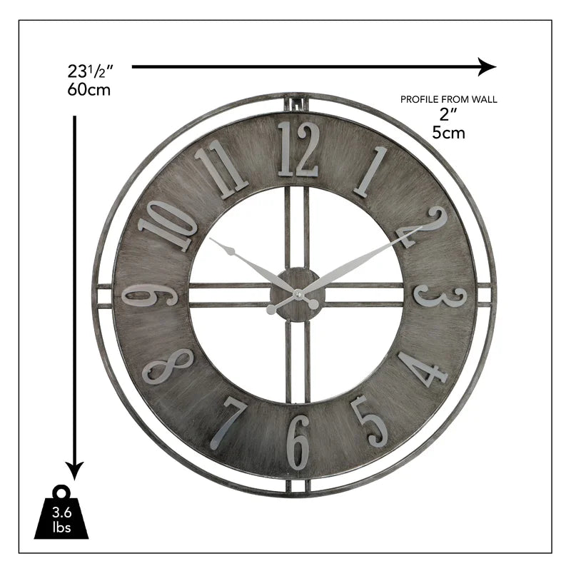 Home Decor: Metal Wall Clock Round